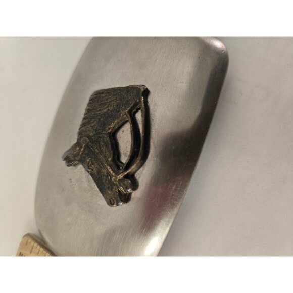 Chambers Belt Company Equestrian Belt Buckle 3x1.75in Western Trophy Stainless - Picture 3 of 5